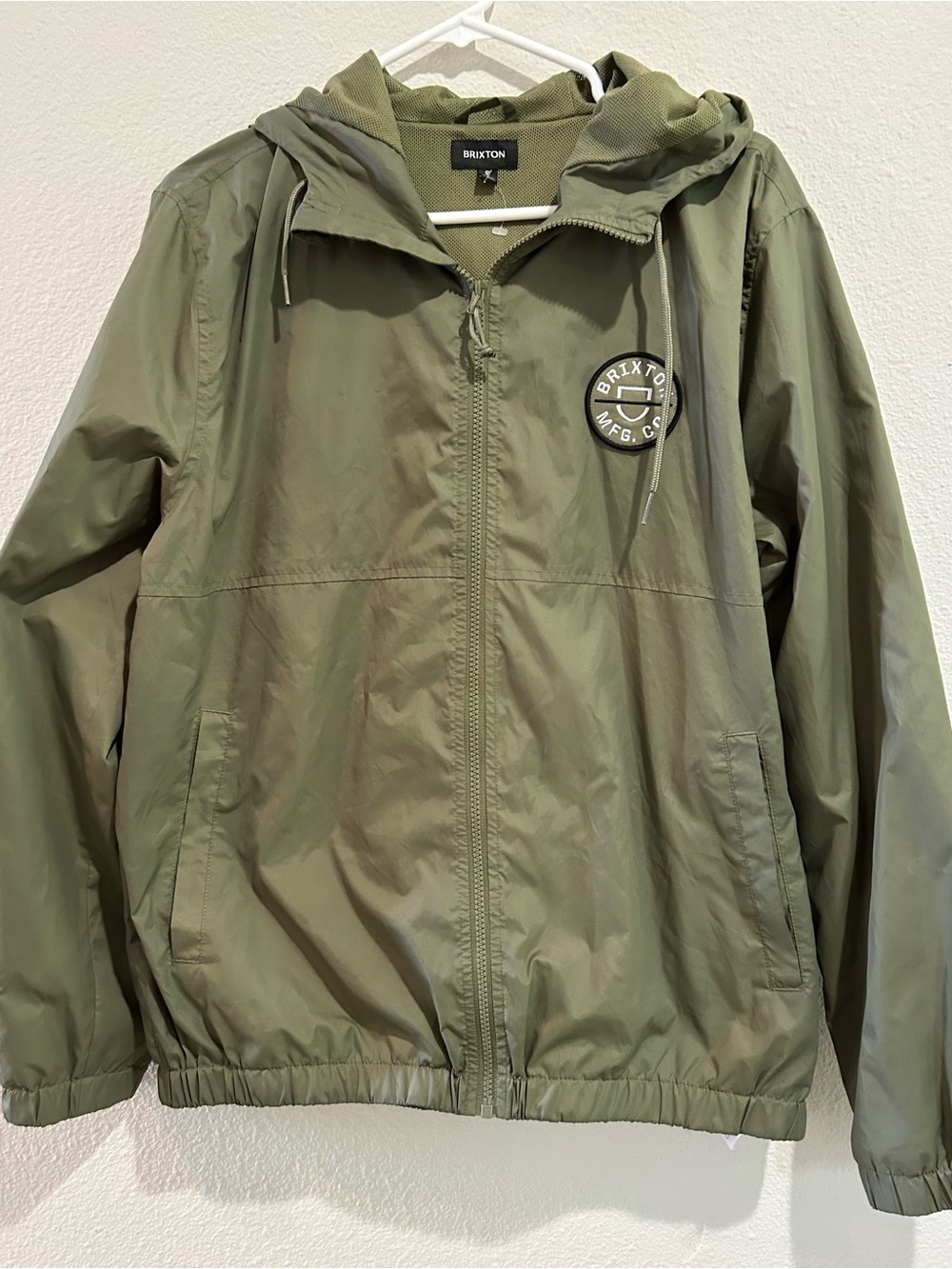 Brixton Kids Olive Hooded Zip Windbreaker
